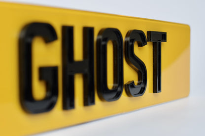Pair of 4D Ghost Number Plates - Subtle & Reflective Design | Quick Dispatch Plates & Signs