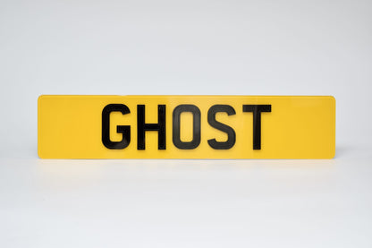 Pair of 4D Ghost Number Plates - Subtle & Reflective Design | Quick Dispatch Plates & Signs