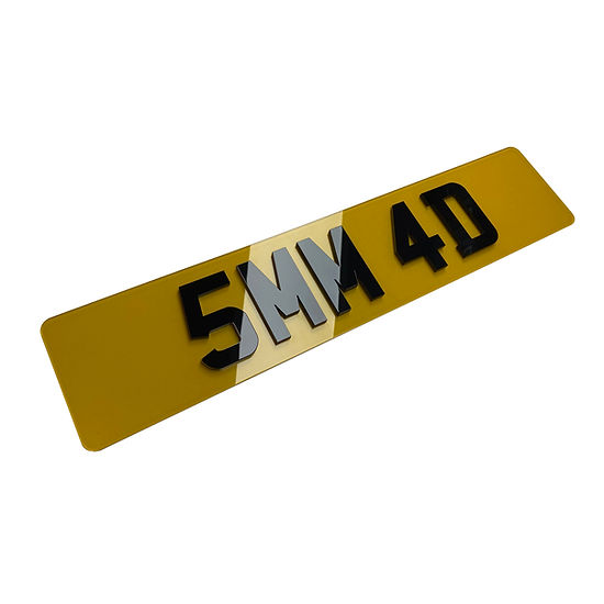 Pair of 4D (5MM) Number Plates - Premium Thickness & Style | Quick Dispatch Plates & Signs