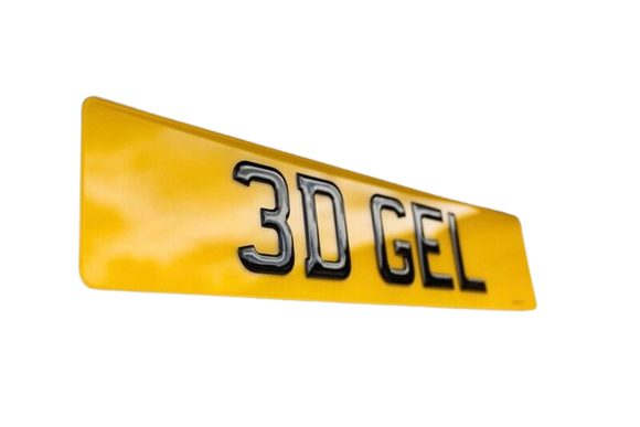 Pair of 3D Gel Number Plates - Durable & Custom-Made | Quick Dispatch Plates & Signs