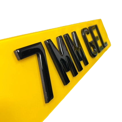 Pair of 7D Number Plates - Ultra-Reflective Multi-Layer Design | Quick Dispatch Plates & Signs